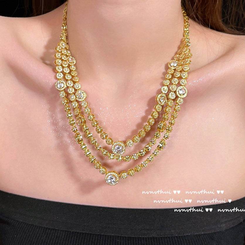 579Y Dreamland Bubble Layered Zirconia Necklace
