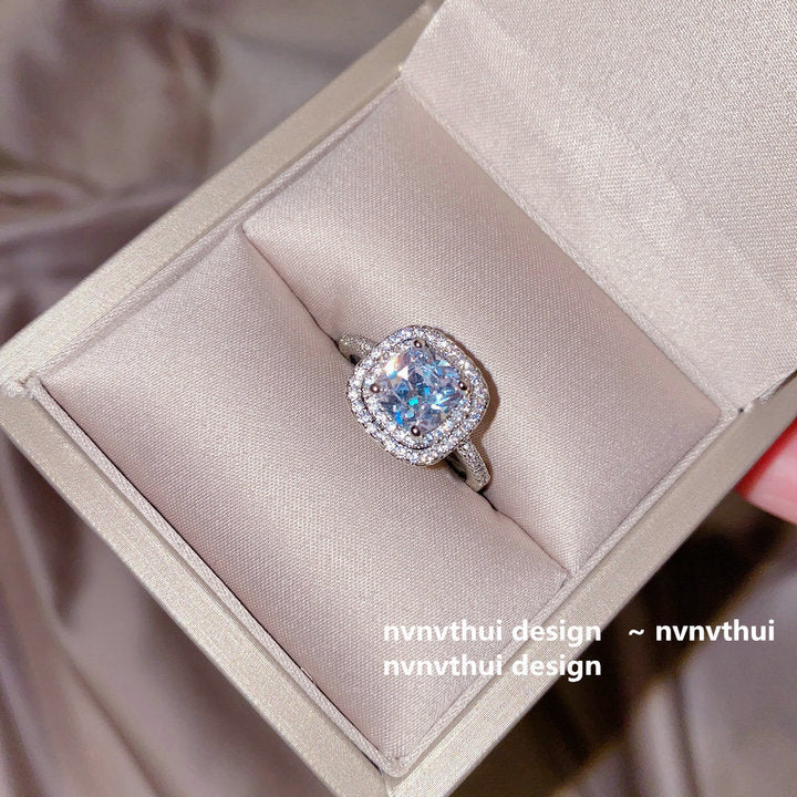 112A 2-Carat Square Zirconia Ring