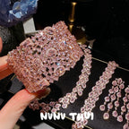 Mozambique Pink Teardrop Gemstone Necklace Earring