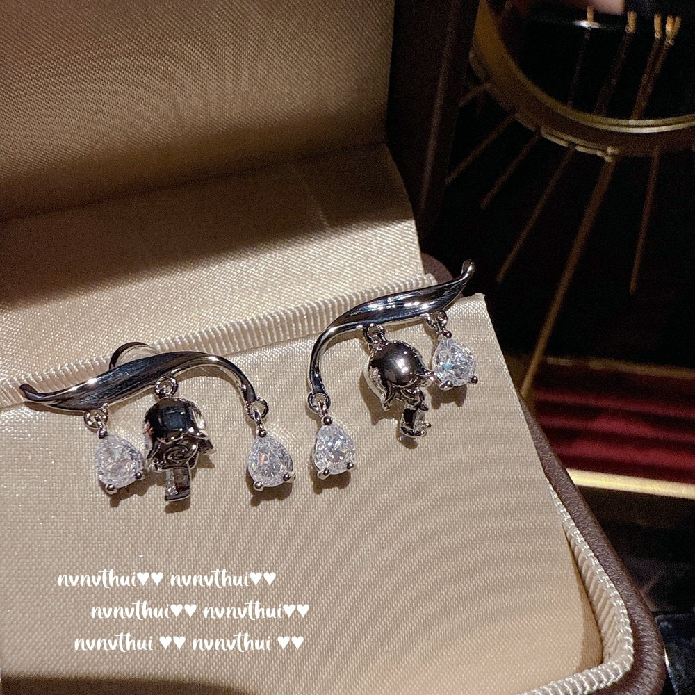 167NV Lily of the Valley Teardrop Earrings