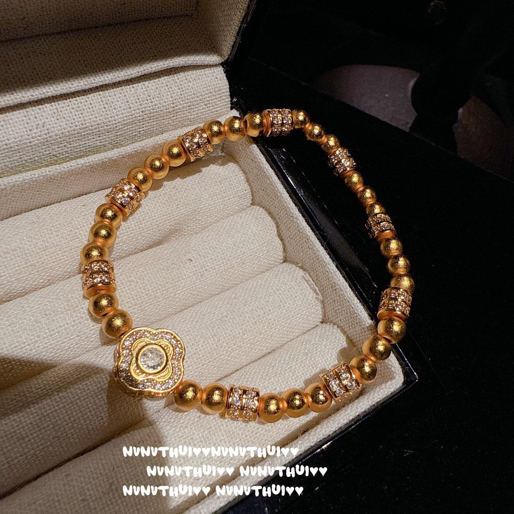 Filigree Gardenia Gemstone Bangle