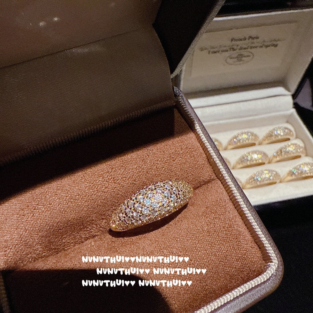 783Y Stardust Arc Zircon Ring