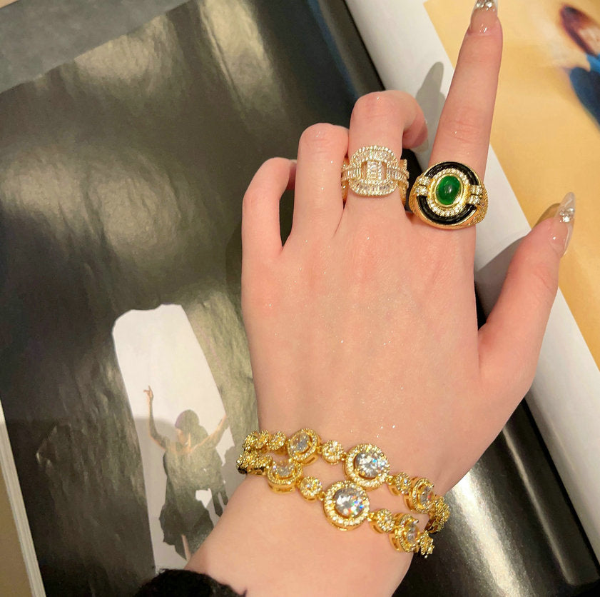 579Y Dreamland Bubble Layered Zirconia Bracelet