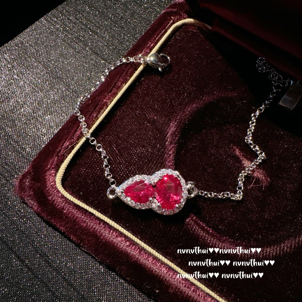 902ZZ Rubellite Pink Gourd Zircon Bracelet