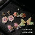 3280QIP Peony Artificial Mother-of-Pearl Earrings