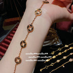 512QIP 'Ice-Cracked Coin' Bracelet