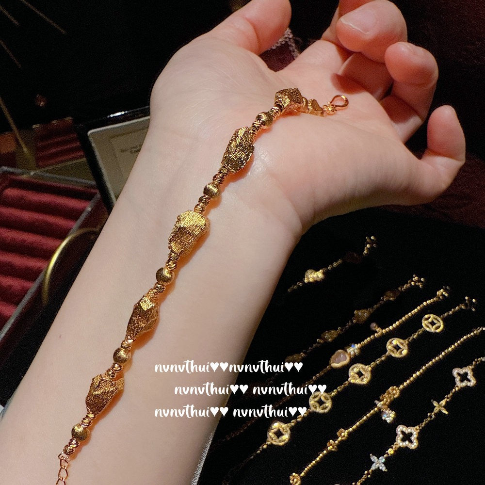 512QIP 'Hefty Gold Nugget' Bracelet