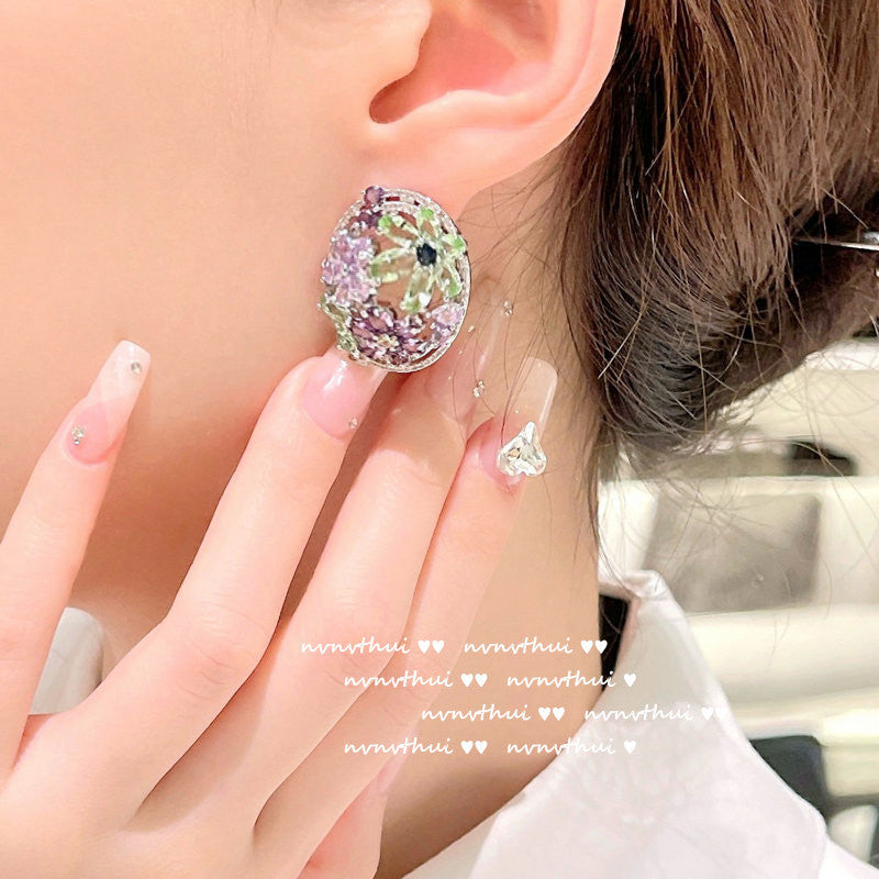 Marguerite Sunflower Gemstone Earrings