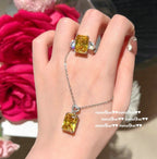 3276NV Sunset Yellow Rectangular Zirconia 3-Piece Set
