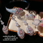 756S Artificial Agate Open Ring