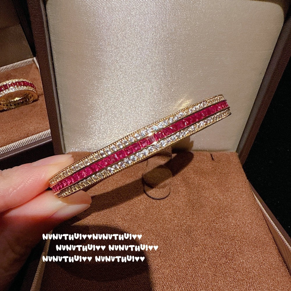Rose Romance Ruby Bracelet & Ring Set