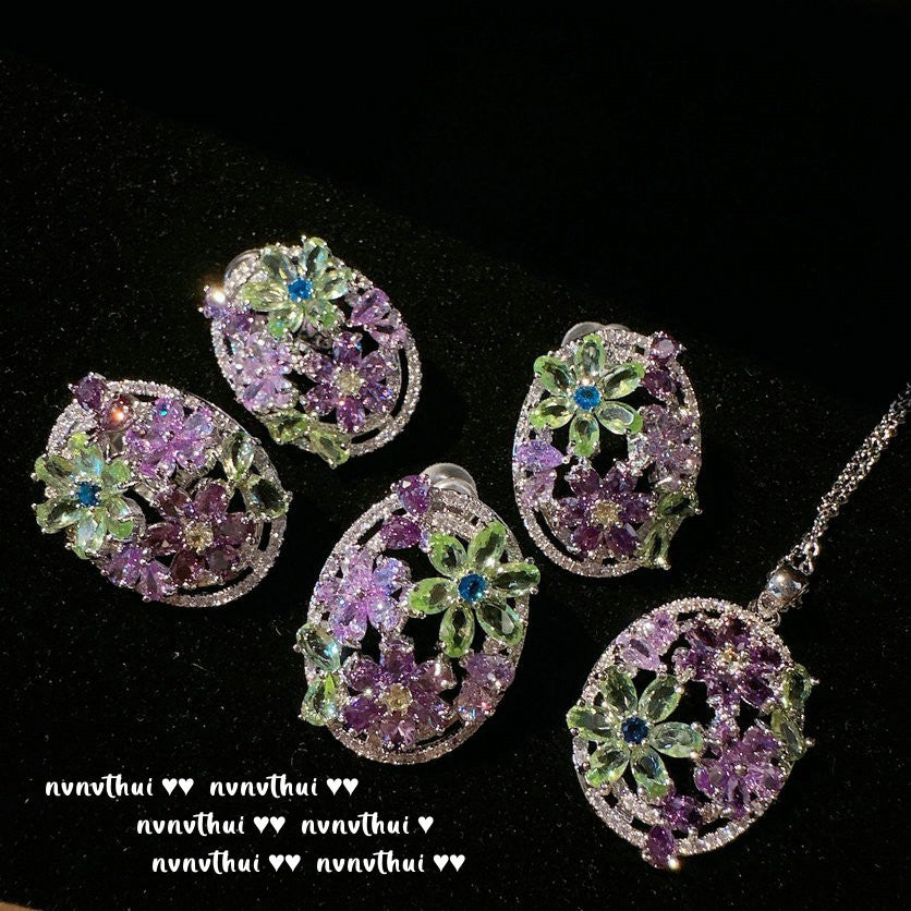 Marguerite Sunflower Gemstone Earrings