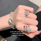 756S Artificial Agate Open Ring