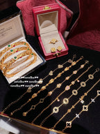 509NV Gold-Plated Filigree Imperial Chalcedony Bangle