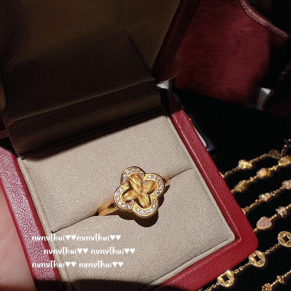 Vine & Petal Collection (Earrings + Open Ring) 509ZZ