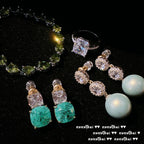 Mojito Green Pearl & Gemstone Earrings