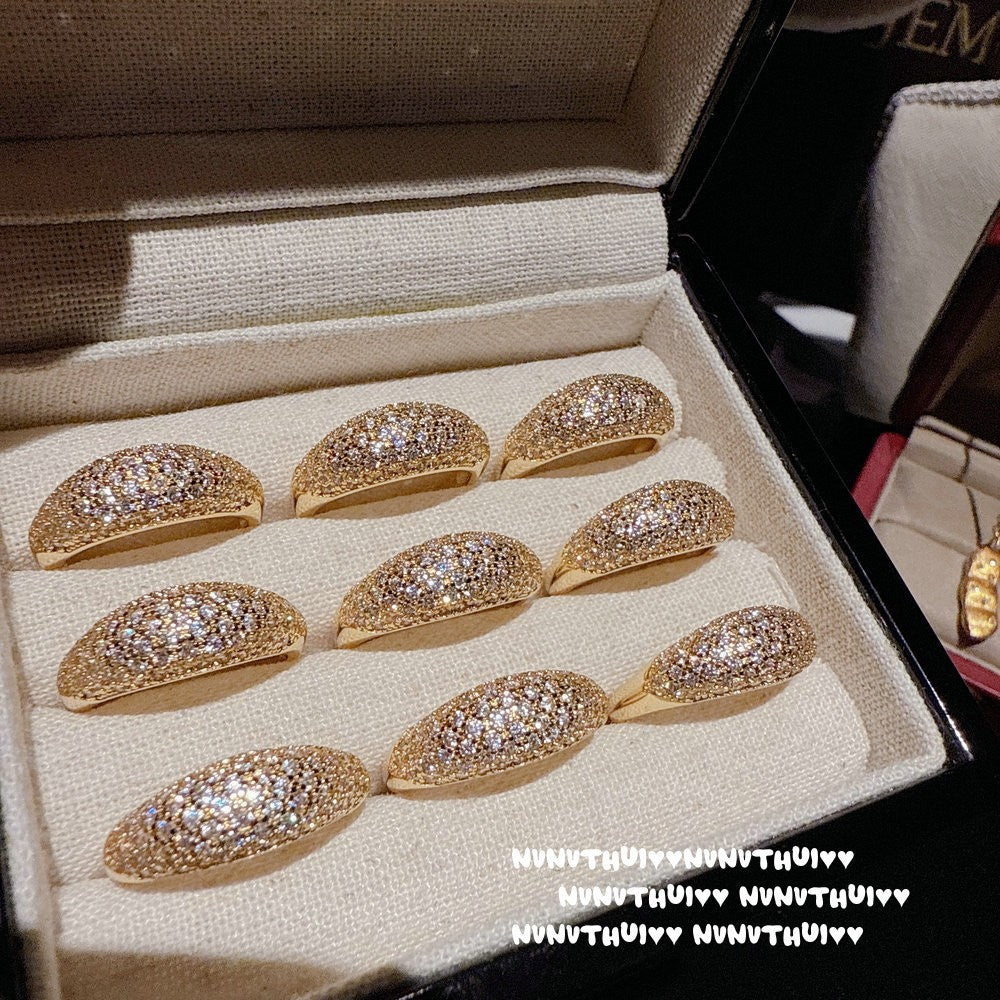 783Y Stardust Arc Zircon Ring