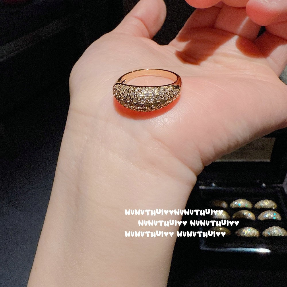 783Y Stardust Arc Zircon Ring