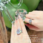 617S Julianne Dove Oval Zircon Open Ring