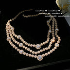 579Y Dreamland Bubble Layered Zirconia Necklace