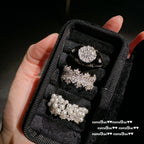 Italian Vintage Arc-Shaped Milky Way Gemstone Ring