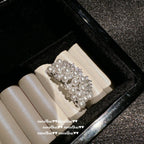 Italian Vintage Arc-Shaped Milky Way Gemstone Ring