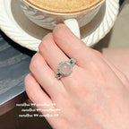 756S Artificial Agate Open Ring