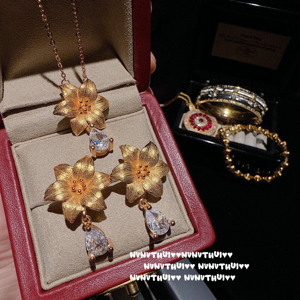 Lily Goddess Waterdrop Jewelry Set