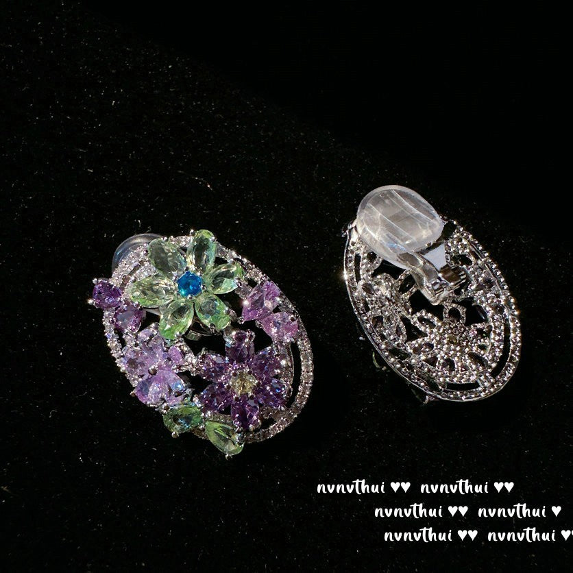 Marguerite Sunflower Gemstone Earrings