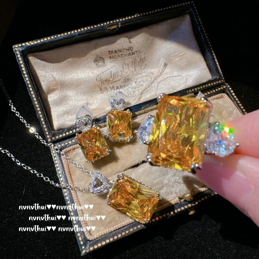 3276NV Sunset Yellow Rectangular Zirconia 3-Piece Set