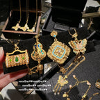 Antique Gold Filigree-Engraved Butterfly Necklace Chinese Knot