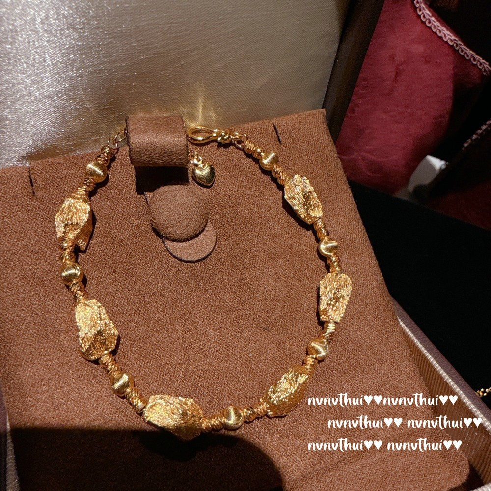 512QIP 'Hefty Gold Nugget' Bracelet