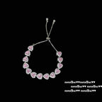 Sweetheart Peach Pink Love Gemstone Bracelet Set