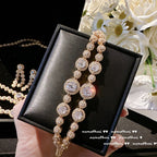 579Y Dreamland Bubble Layered Zirconia Necklace Bracelet Earrings 3-Piece Set