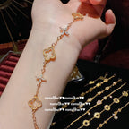 512QIP Antique Pierced Floral Bracelet