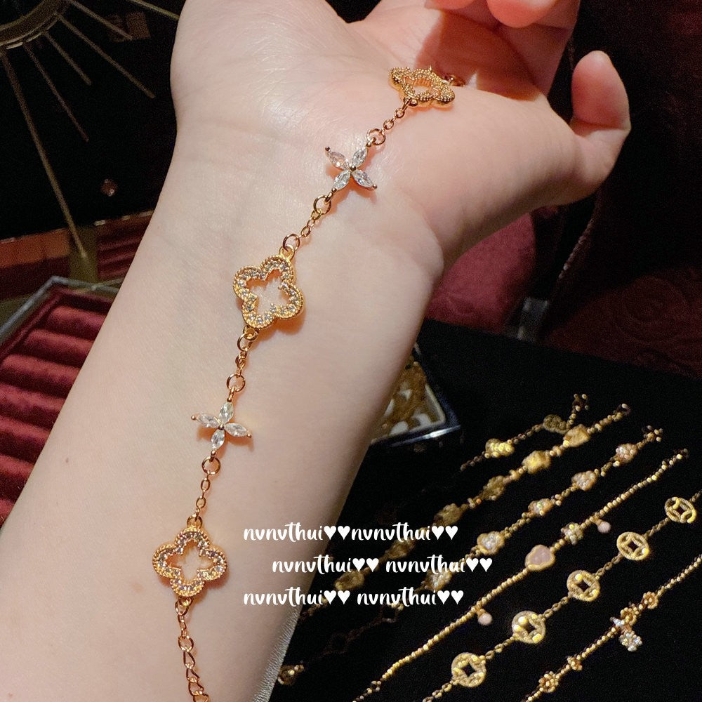 512QIP Antique Pierced Floral Bracelet