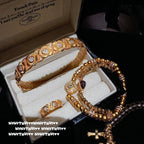 Filigree Gardenia Gemstone Bangle