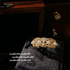 110Z Crown & Honeycomb Pearl Open Ring