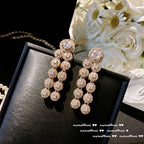579Y Dreamland Bubble Layered Zirconia Necklace Bracelet Earrings 3-Piece Set