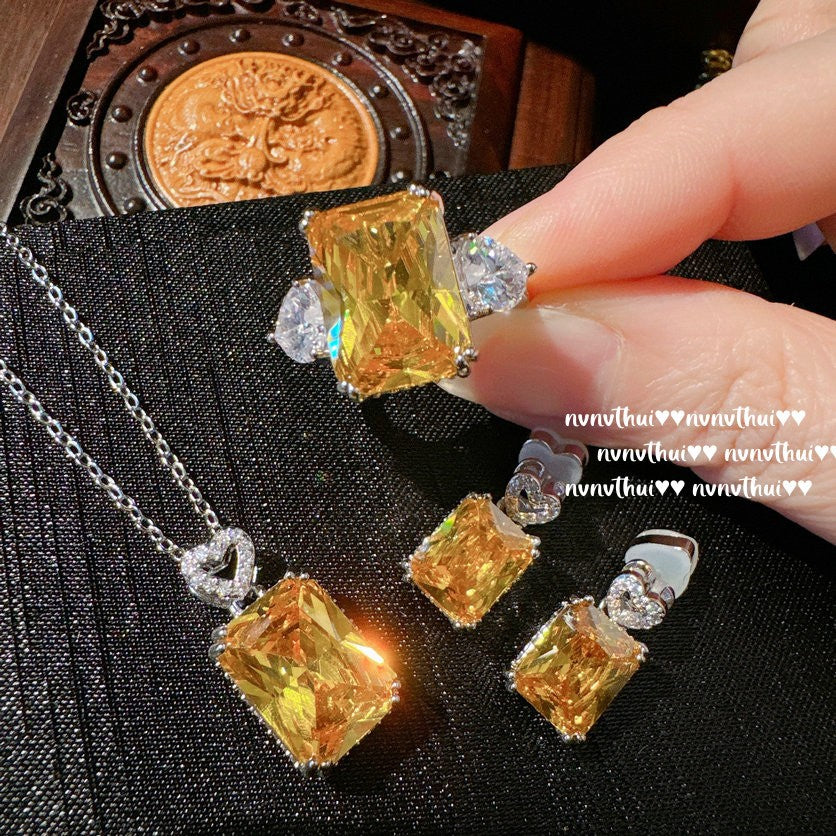 3276NV Sunset Yellow Rectangular Zirconia 3-Piece Set