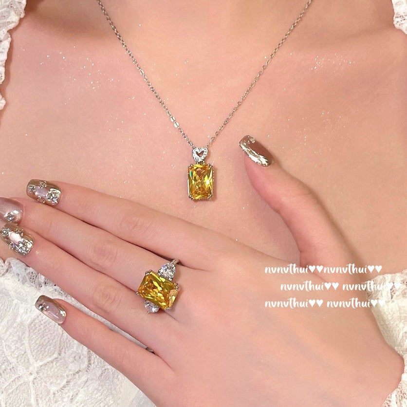 3276NV Sunset Yellow Rectangular Zirconia 3-Piece Set