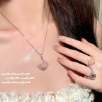 309ZZ Pink Carnelian Sunflower Necklace