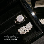 Italian Vintage Arc-Shaped Milky Way Gemstone Ring