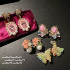 3280QIP Peony Artificial Mother-of-Pearl Earrings