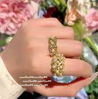 110Z Crown & Honeycomb Pearl Open Ring