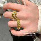 110Z Crown & Honeycomb Pearl Open Ring