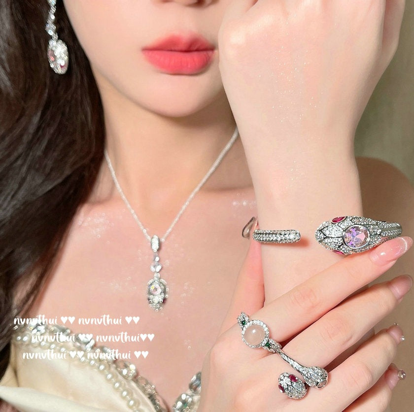 756S Artificial Agate Open Ring