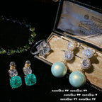 Mojito Green Pearl & Gemstone Earrings