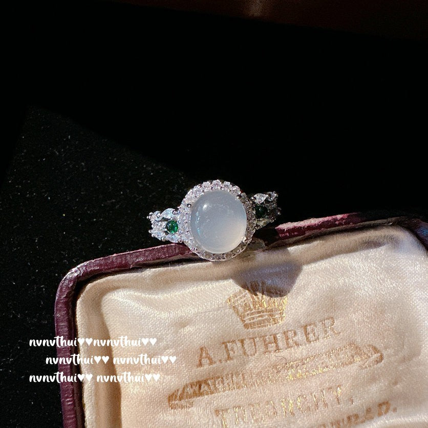 756S Artificial Agate Open Ring