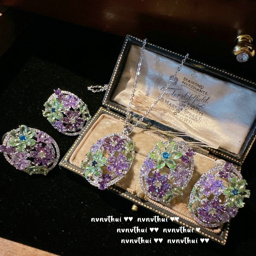 Marguerite Sunflower Gemstone Earrings